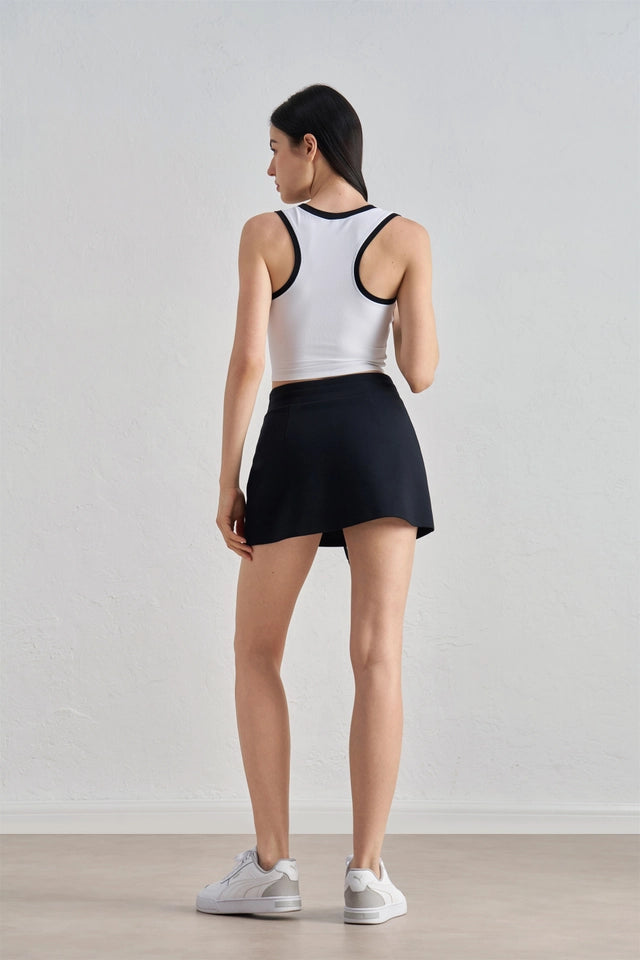 Amelia Aircotton Drawstring High Waist Active Skirt Black-Skirt-91thelabel-S-Black-Urbanheer