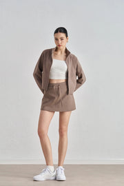 Amelia Aircotton Drawstring High Waist Active Skirt Mocha-Skirt-91thelabel-S-Mocha-Urbanheer