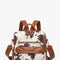 Amelia Convertible Backpack W/ Guitar Strap-Backpack-Jen & Co.-Cow-Brown-Urbanheer