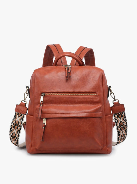 Amelia Convertible Backpack W/ Guitar Strap-Backpack-Jen & Co.-Black-Urbanheer