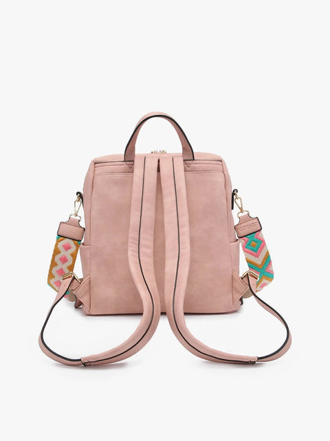 Amelia Convertible Backpack W/ Guitar Strap-Backpack-Jen & Co.-Black-Urbanheer