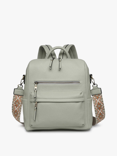 Amelia Convertible Backpack W/ Guitar Strap-Backpack-Jen & Co.-Black-Urbanheer