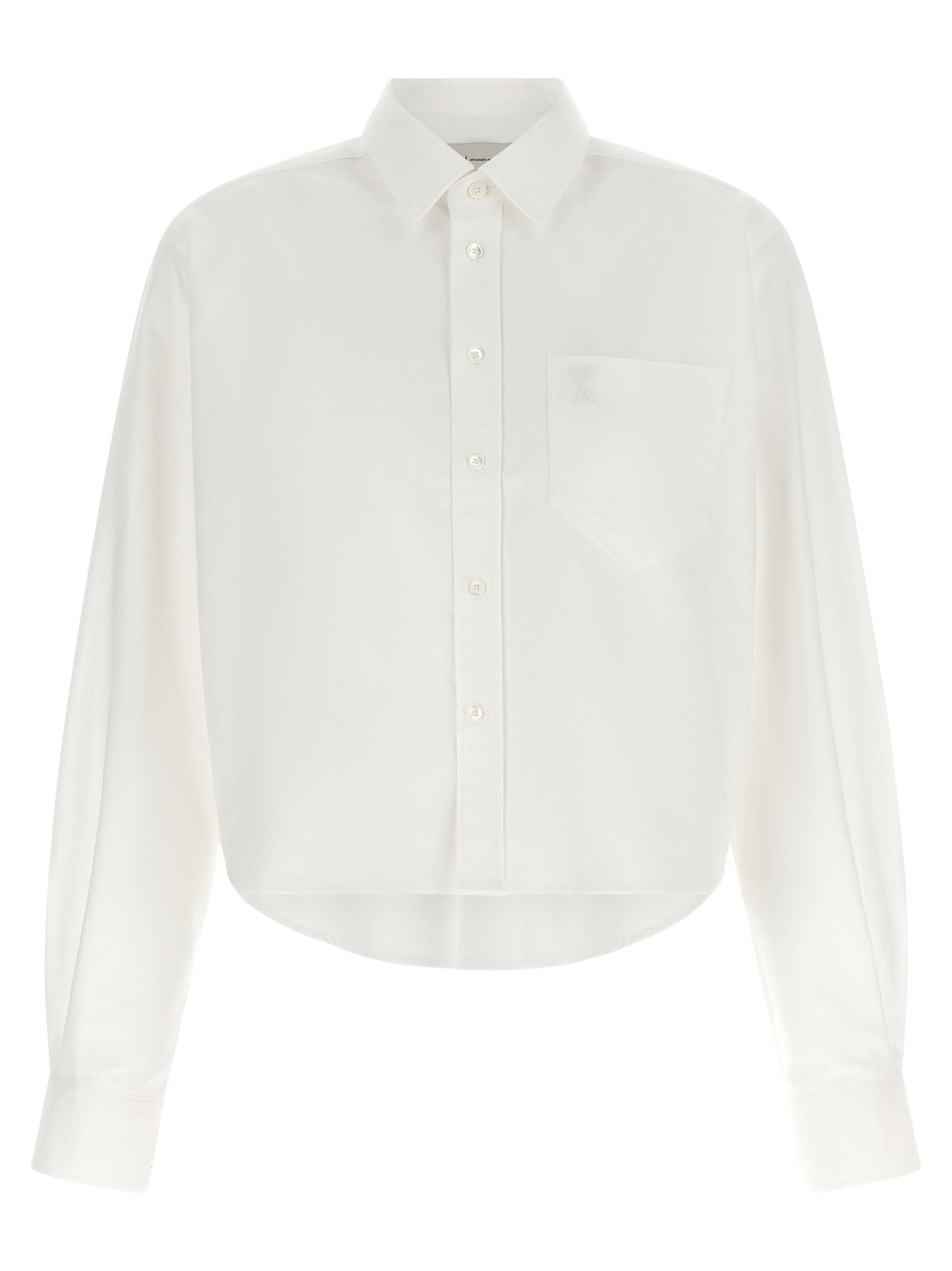 Ami Paris Ami De Coeur Cropped Shirt