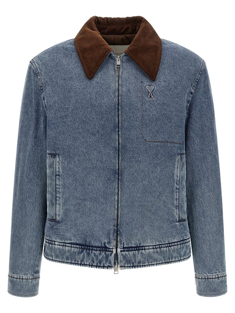 Ami Paris Ami De Cœur Denim Jacket