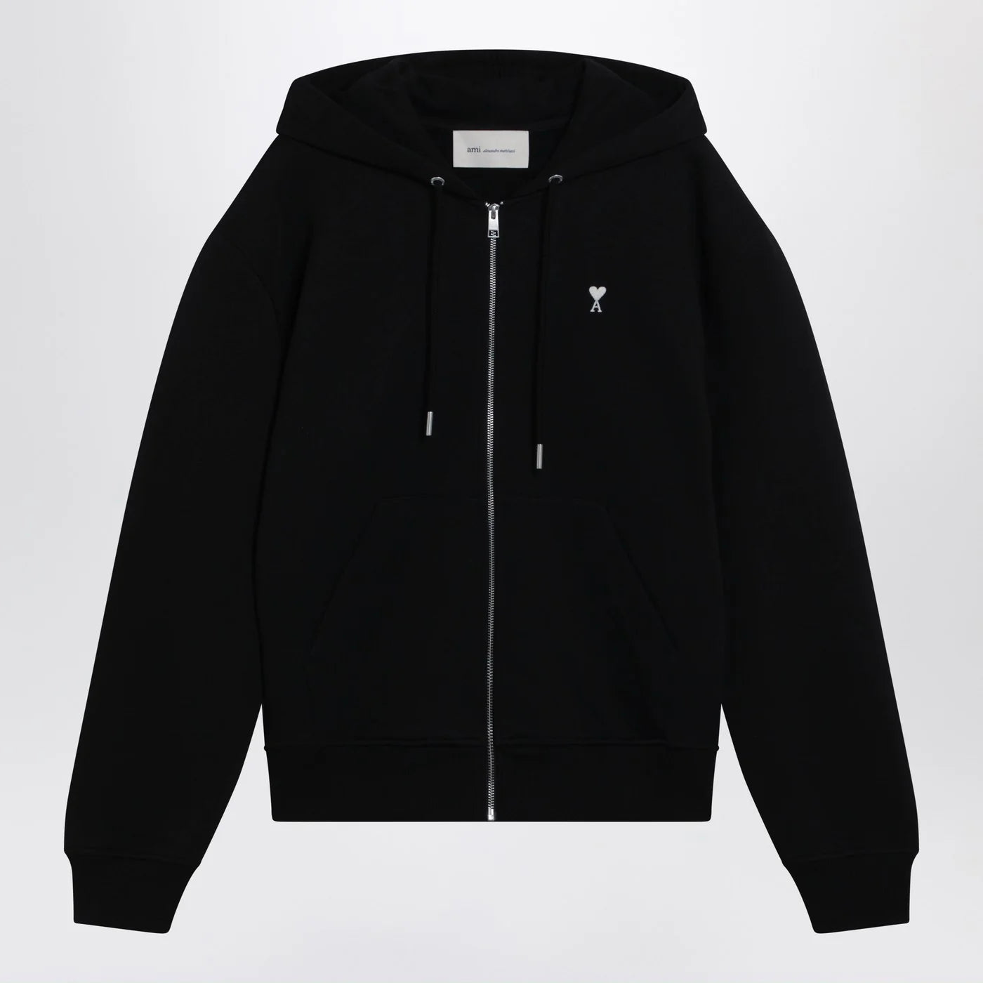 Ami Paris Ami De Coeur black zip-up sweatshirt