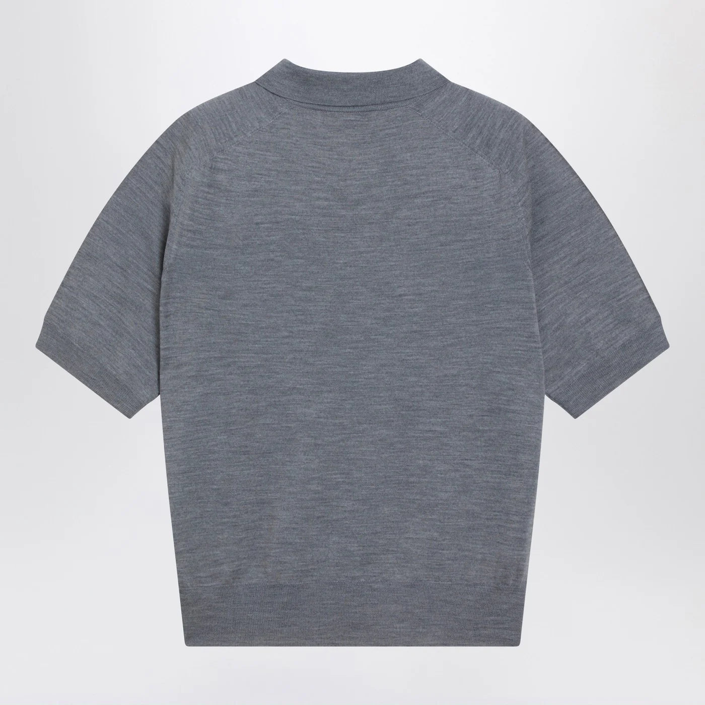 Ami Paris Ami De Coeur grey wool polo shirt