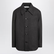 Ami Paris Anthracite grey wool shirt with pockets
