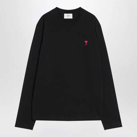 Ami Paris Black Ami De Coeur T-shirt