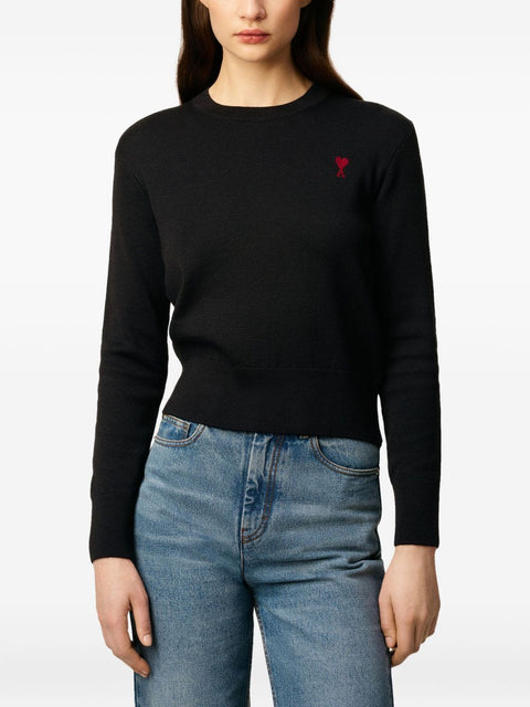 Ami Paris Coeur monogram motif Ami De Coeur wool sweater