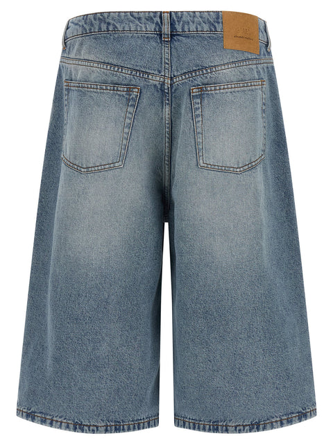 Ami Paris Denim Bermuda Shorts
