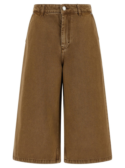 Ami Paris Denim Bermuda Shorts