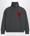 Ami Paris Grey turtleneck sweater Ami De Coeur