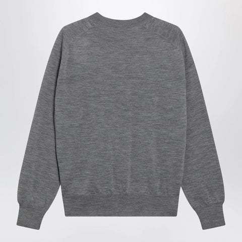 Ami Paris Grey wool Ami de Coeur sweater