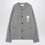 Ami Paris Grey wool cardigan Ami De Coeur