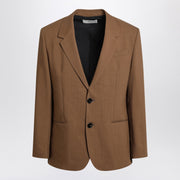 Ami Paris Hazelnut single-breasted wool jacket