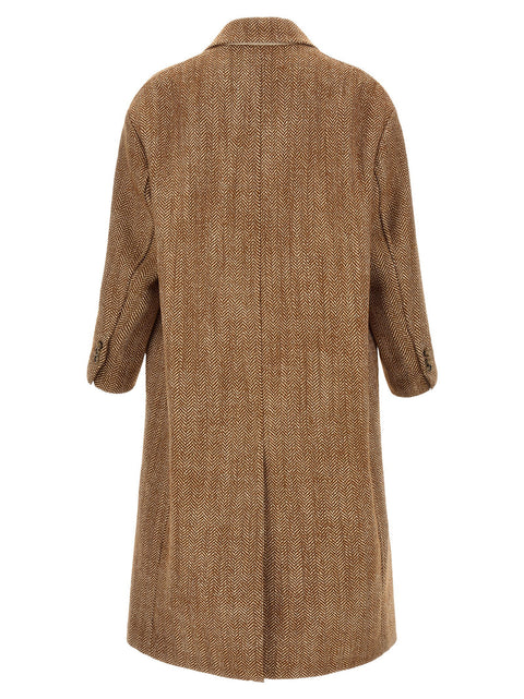 Ami Paris Herringbone Coat