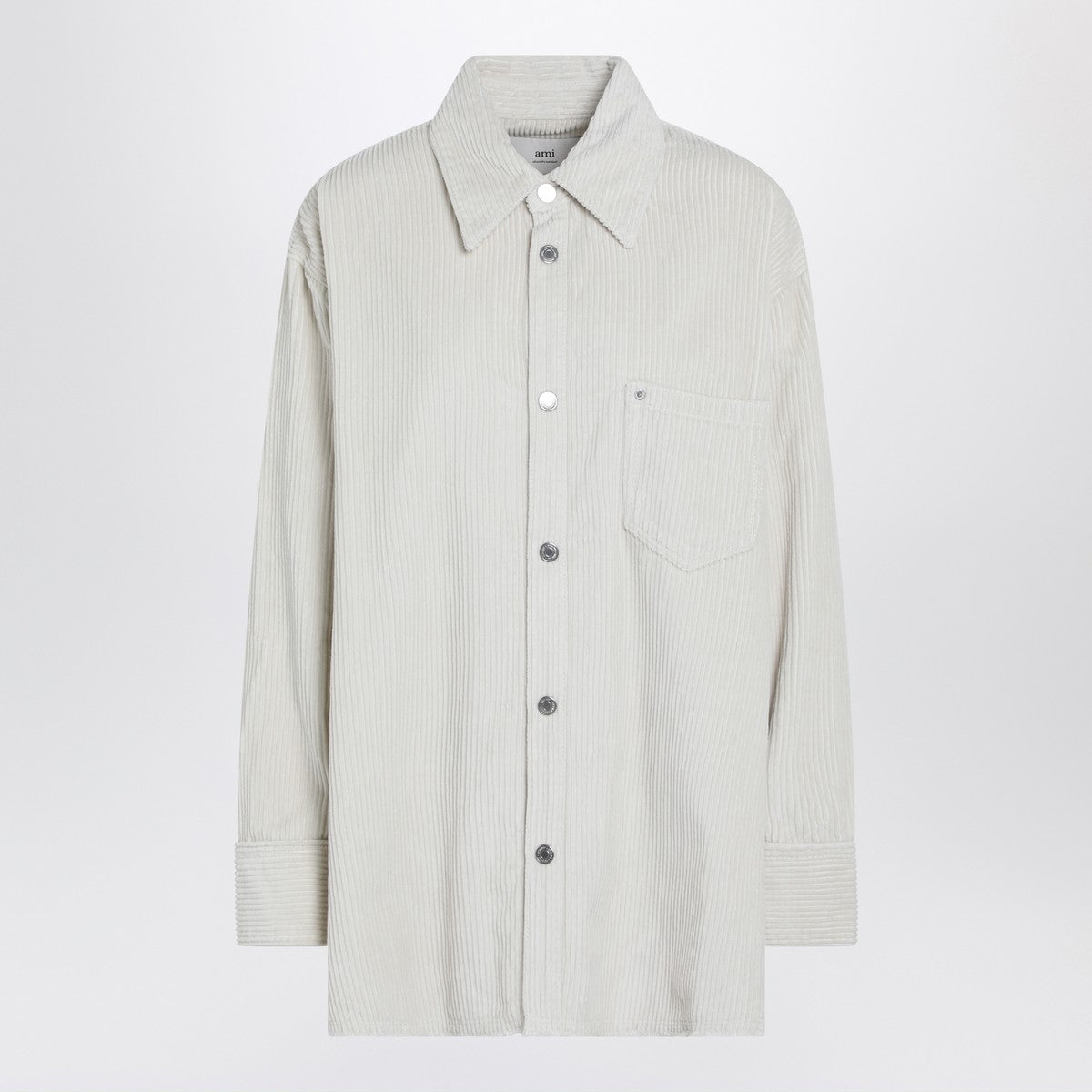 Ami Paris Ivory corduroy shirt