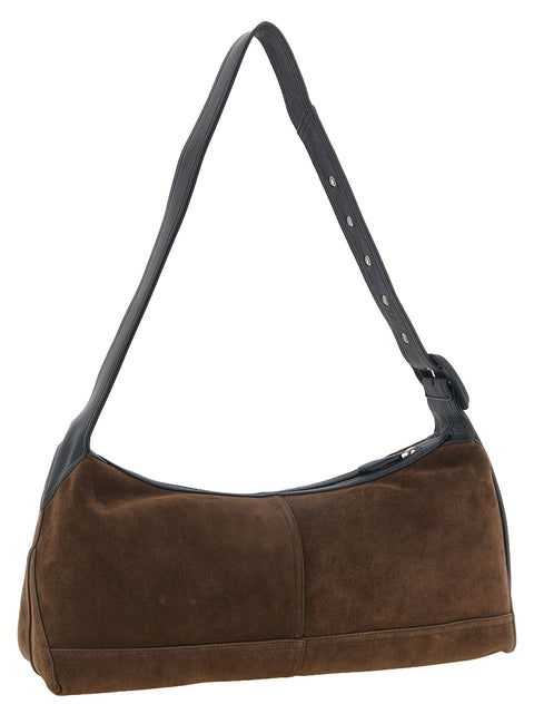 Ami Paris Small Brown Etienne Crossbody Bag