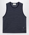 Ami Paris Striped tank top Ink/White with logo