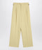 Ami Paris Wide lime-coloured wool trousers