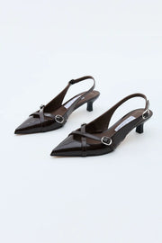 Ami Slingback Heels | Chocolate