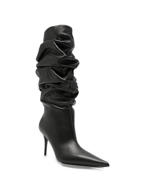 Amina Muaddi Anok leather boots