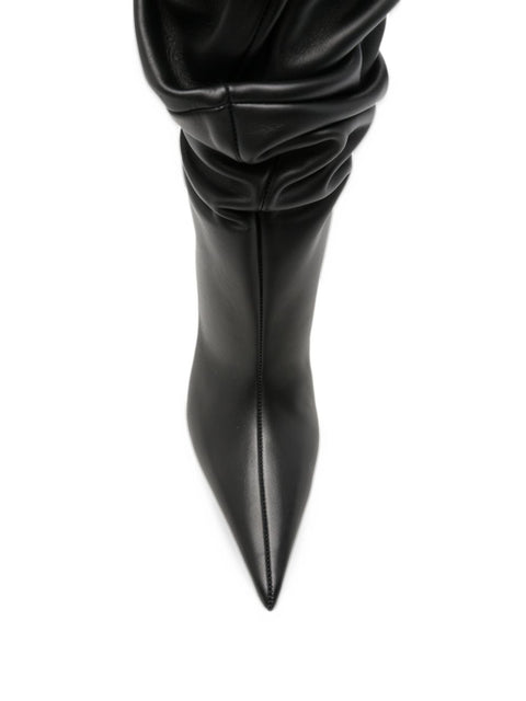 Amina Muaddi Anok leather boots