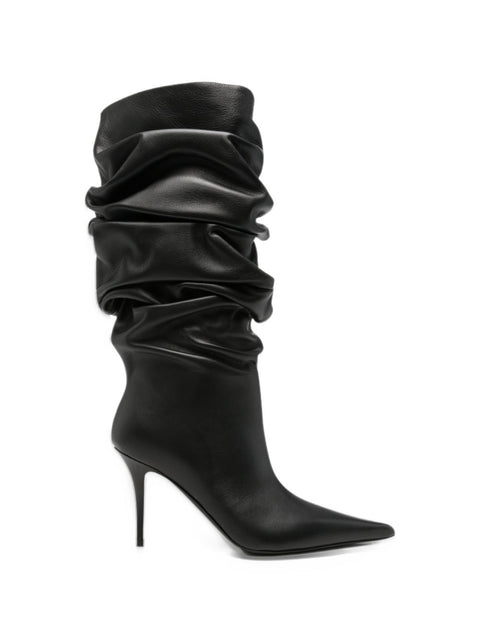 Amina Muaddi Anok leather boots