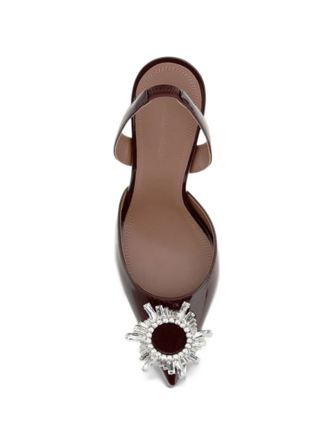 Amina Muaddi Begum patent leather slingback pumps