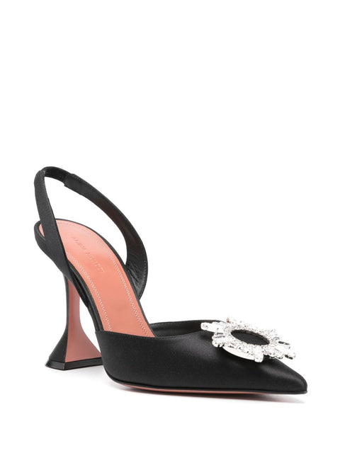 Amina Muaddi Begum satin slingback pumps