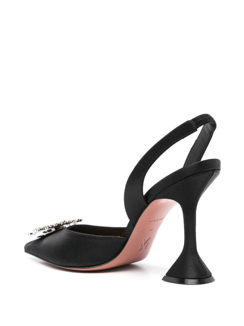 Amina Muaddi Begum satin slingback pumps