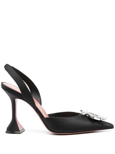 Amina Muaddi Begum satin slingback pumps