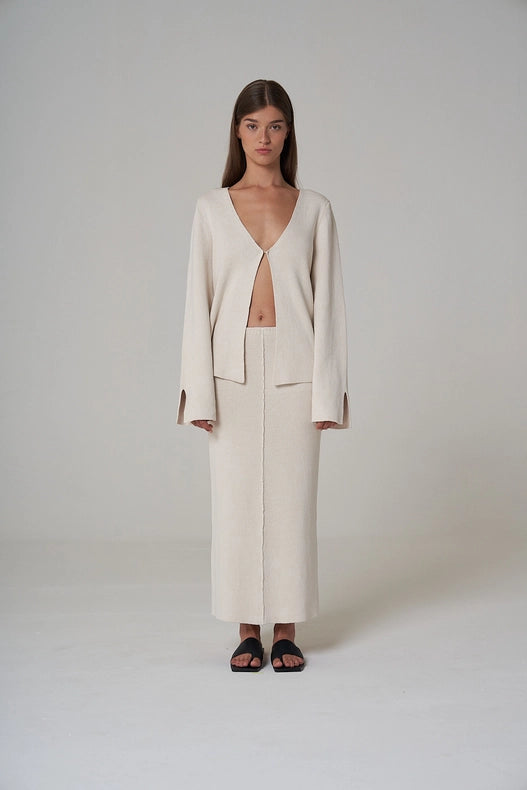 Amira Knitted Cardigan-Cardigan-Leap Concept-XS-Ecru-Urbanheer