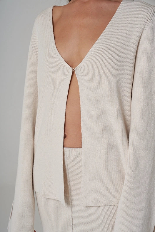 Amira Knitted Cardigan-Cardigan-Leap Concept-XS-Ecru-Urbanheer