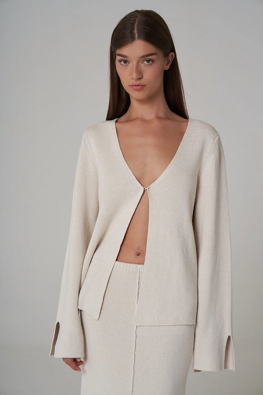 Amira Knitted Cardigan-Cardigan-Leap Concept-XS-Ecru-Urbanheer