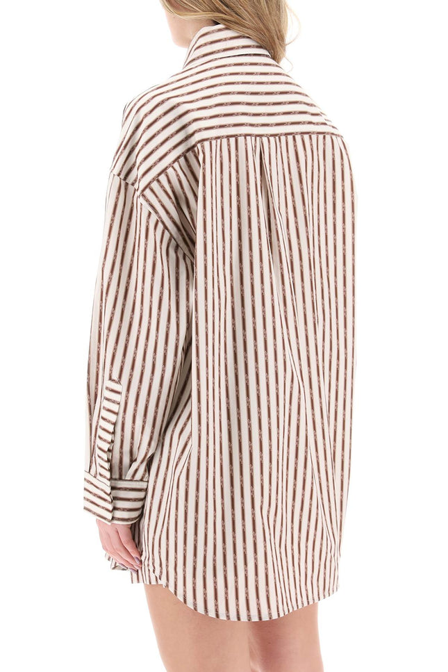 Amiri striped maxi shirt-women > clothing > shirts and blouses > shirts-Amiri-xs/s-Mixed colours-Urbanheer