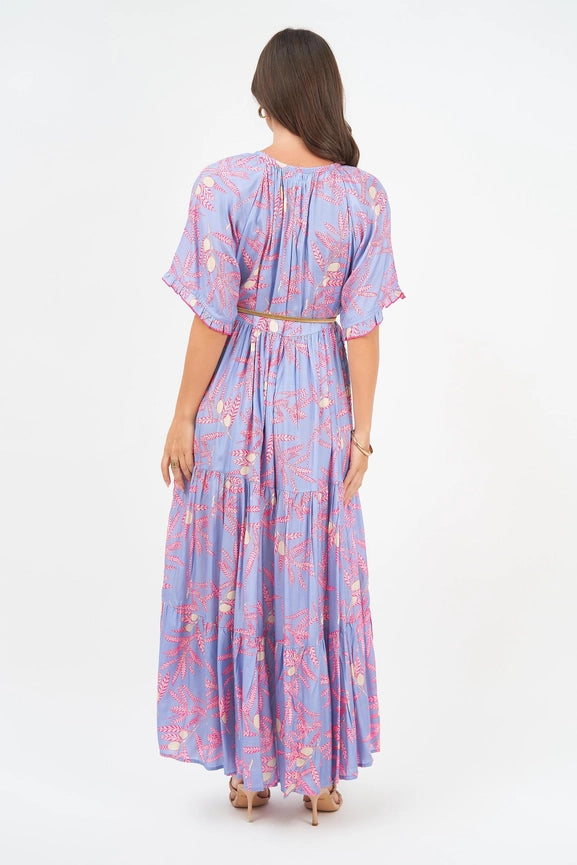 Amisha Short Sleeve Maxi Sakura-Dress-Naudic-XS-Lavender-Urbanheer