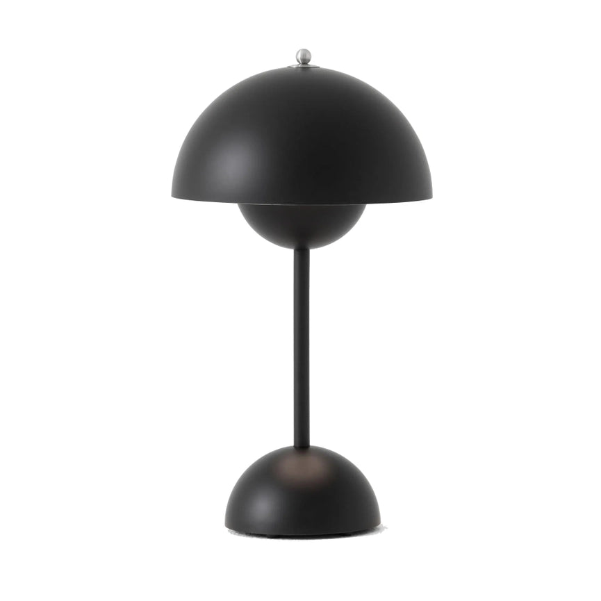 Amsterdam Modern Crystal Flowerpot Cordless Table Lamp-Table Lamp-NUMI Lamps-Black-Urbanheer