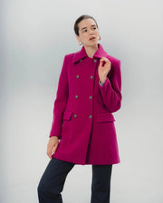 Ana Magenta Double Buttoned Coat-Coat-Dolores Promesas-36-Urbanheer