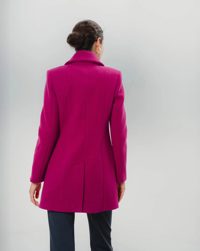 Ana Magenta Double Buttoned Coat-Coat-Dolores Promesas-36-Urbanheer