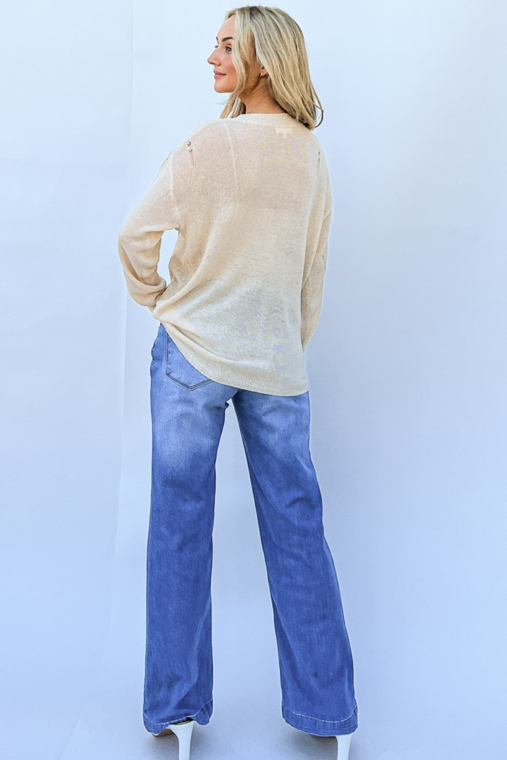And The Why Grateful Long Sleeve Knit Top-Street 360-Beige-S/M-Urbanheer