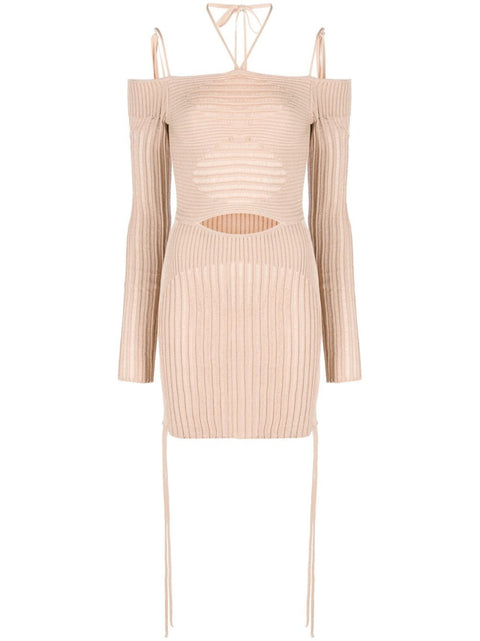 AndreĀdamo AndreÄdamo Knit ribbed mini dress