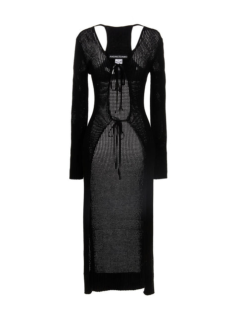 AndreĀdamo Openwork Long Cardigan
