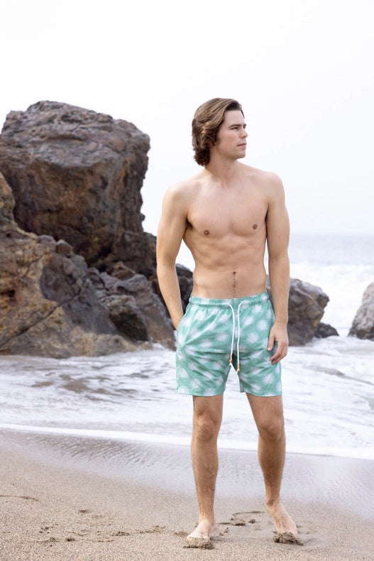 Andros Bottom Men'S Swim Short Sage Fan Palm-Short-Cousin The Label (Krewe du Q)-S-Sage Fan Palm-Urbanheer