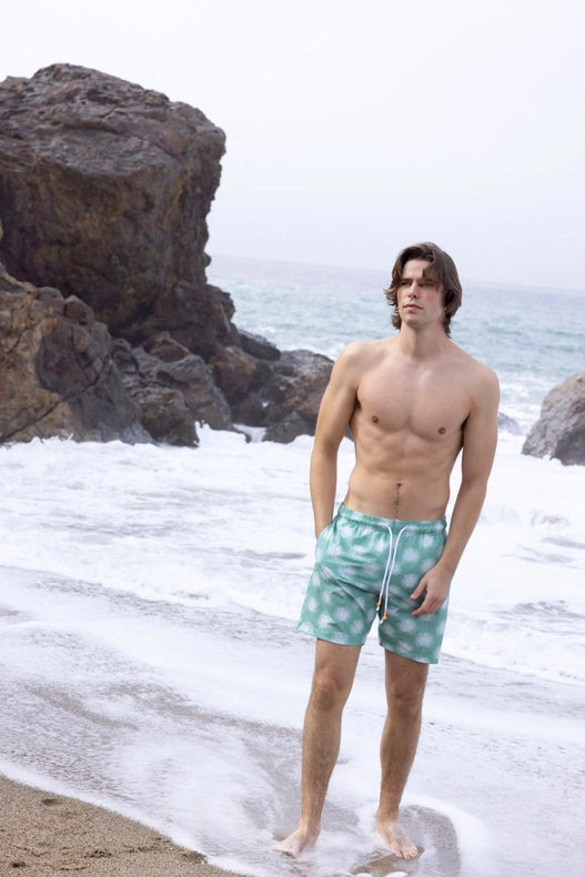 Andros Bottom Men'S Swim Short Sage Fan Palm-Short-Cousin The Label (Krewe du Q)-S-Sage Fan Palm-Urbanheer