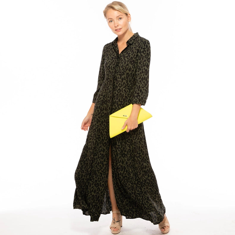 Angelica Electric Yellow Leather Clutch Purse-Bag-SUSU-WIDTH: 7.5″-12.5" HEIGHT: 5.5″ DEPTH: 1.5″-Urbanheer