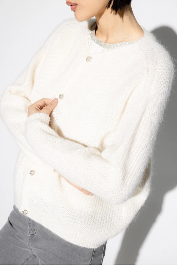 Angelo White Cardigan-Cardigan-IMPREVU-S-Urbanheer