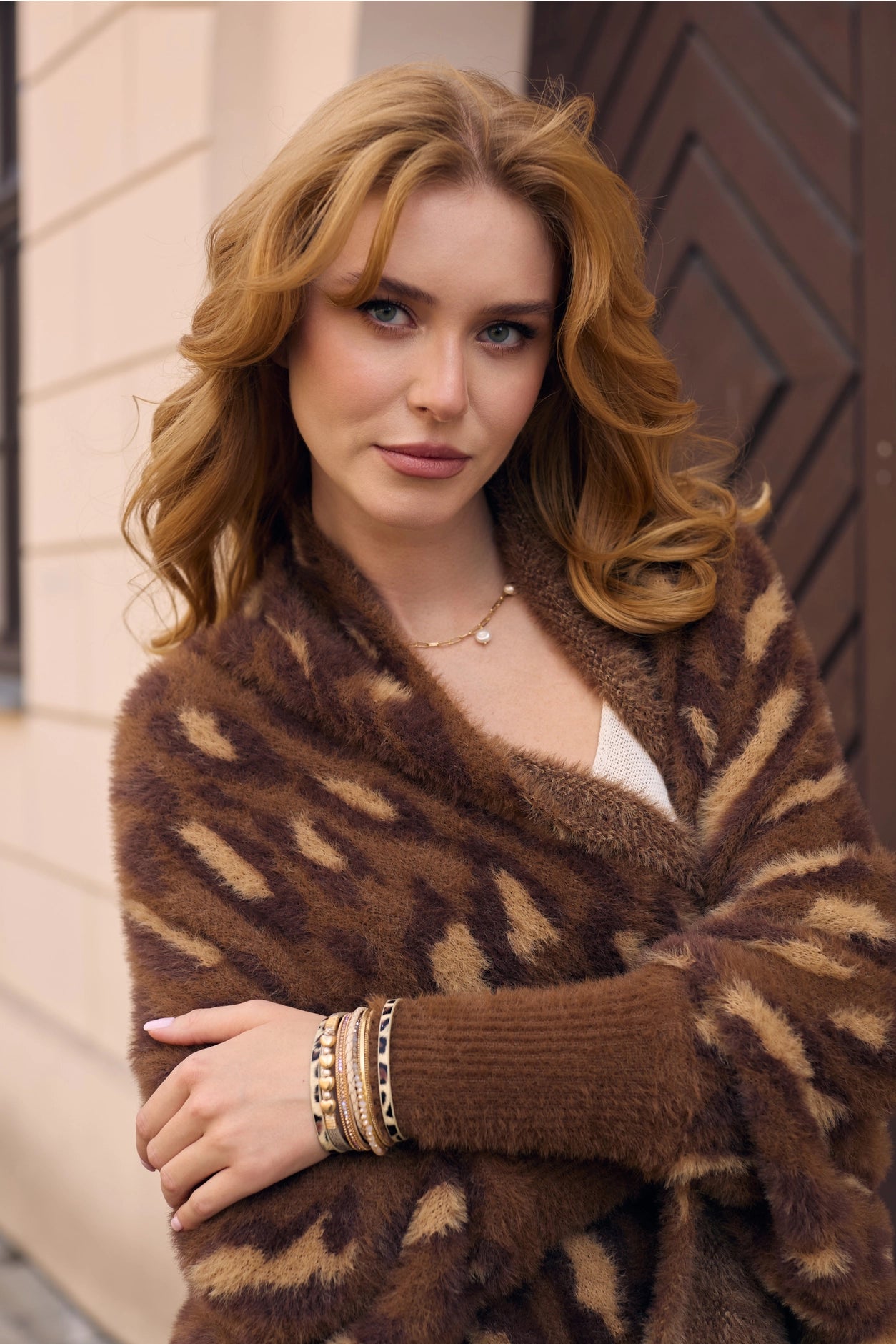 Animal Print Eyelash Knit Card