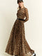 Animal Print Mesh Mock-Dress-JADE BY JANE-S-MOCHA BROWN-Urbanheer