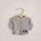 Animal Safari Embroidered Baby Cardigan Sweater (Organic)-Cardigan-Viverano Organics-0-3M-Heather Grey-Urbanheer